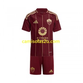 Camisolas de futebol AS Roma Criança Equipamento Principal 2024/25 Manga Curta